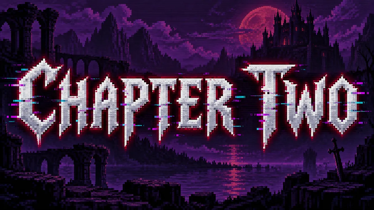 "Chapter Two" rendered with the Deltarune Font