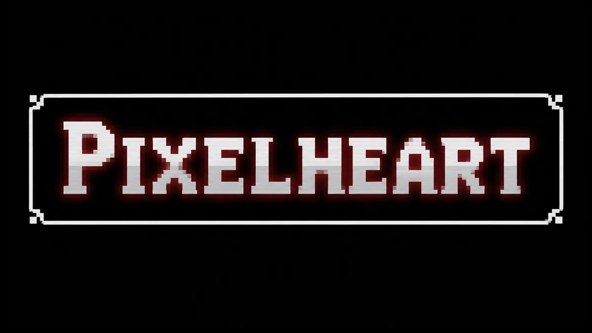 "Pixelheart" rendered with the Deltarune Font