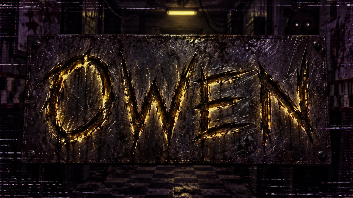 FNAF Font generator example: "Owen"
