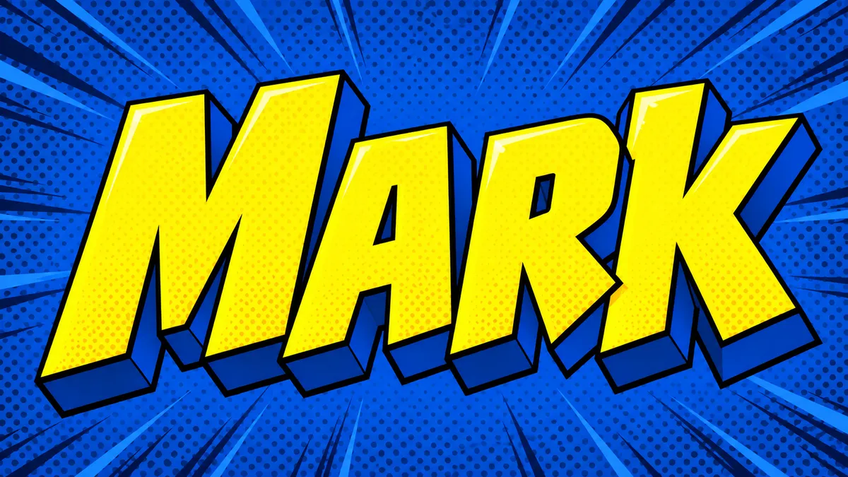 Invincible Font generator example: "Mark"