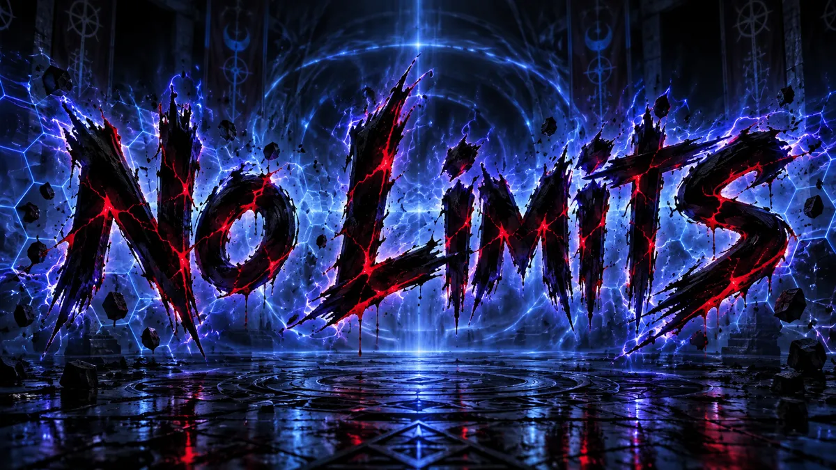 "No Limits" rendered with the JJK Font