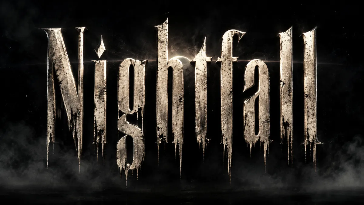 "Nightfall" rendered with the Movie Title