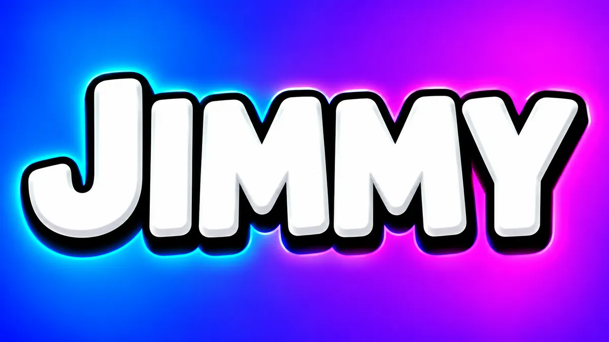 MrBeast Font generator example: "Jimmy"