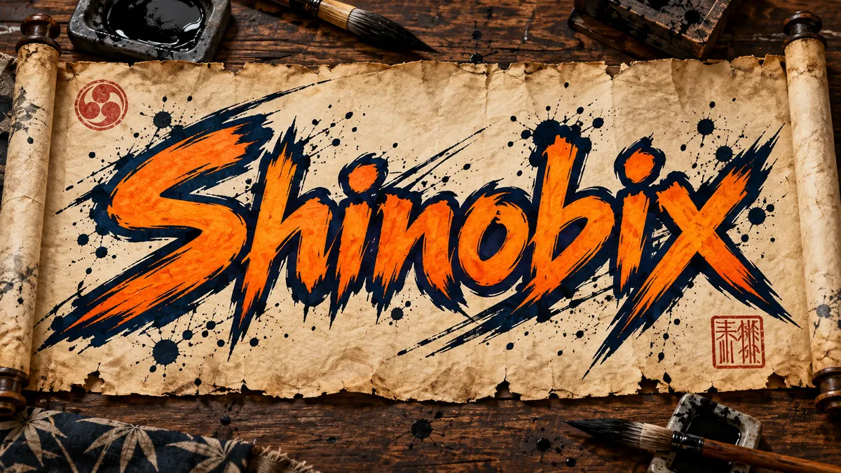 "Shinobix" rendered with the Naruto Font