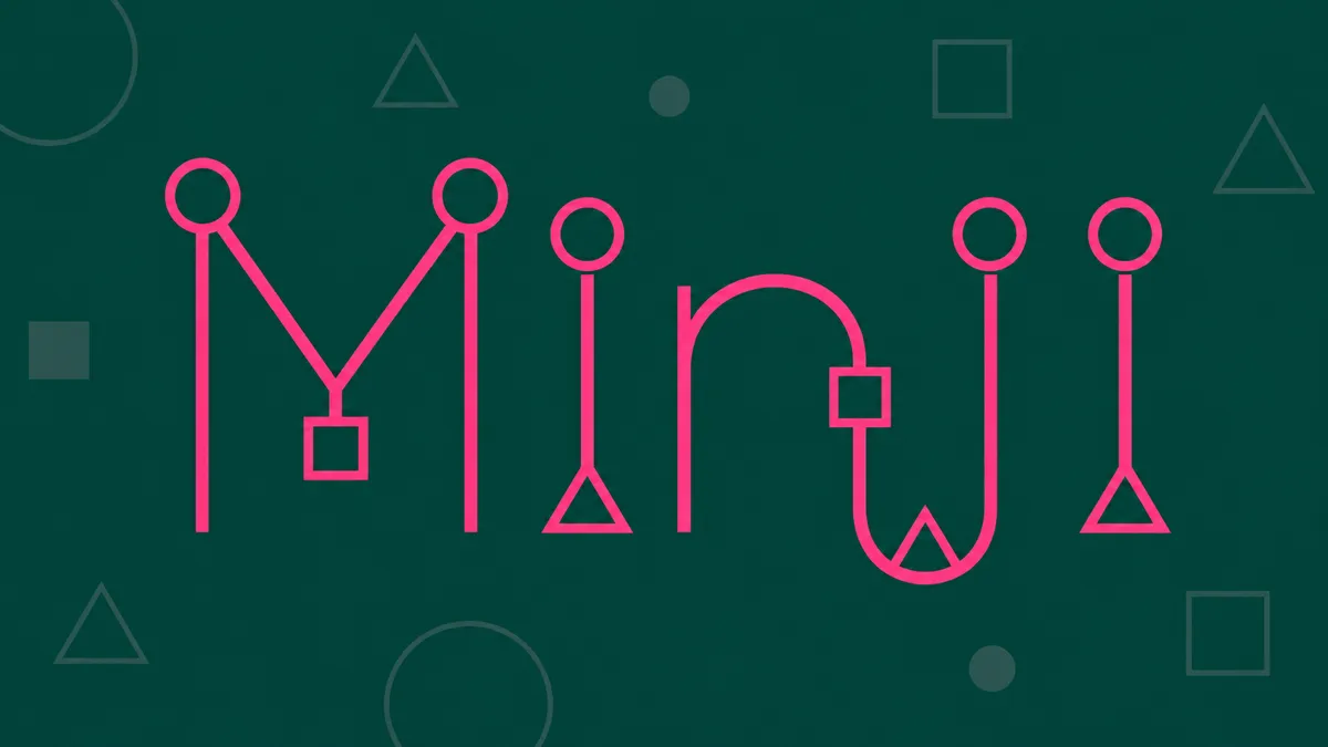 Squid Game Font generator example: "Minji"