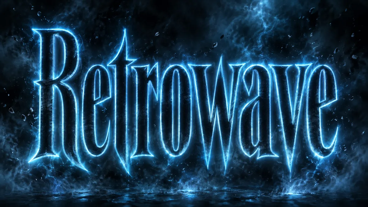 "Retrowave" rendered with the Stranger Things Font