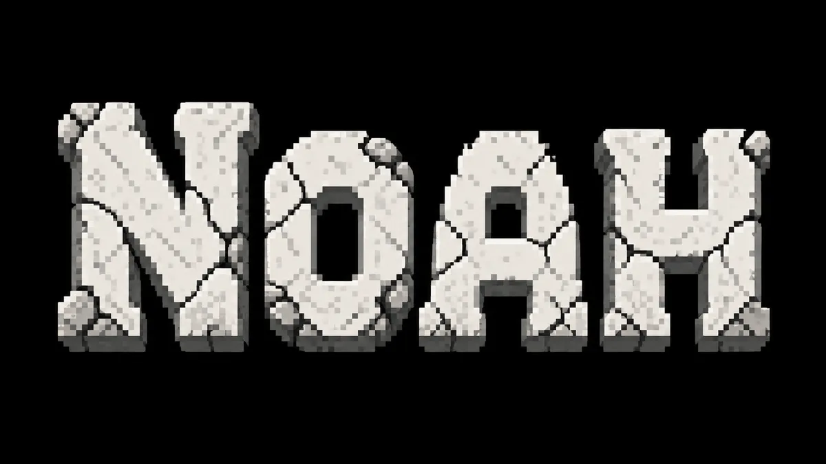 Undertale Font generator example: "Noah"