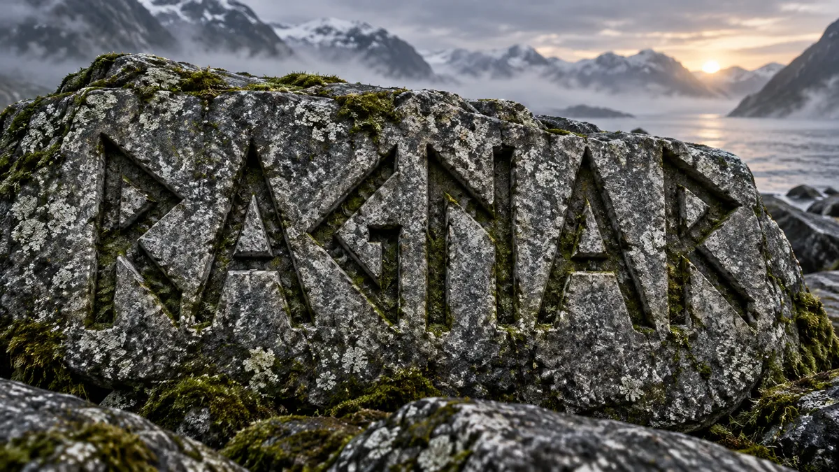 Viking Lettering generator example: "Ragnar"