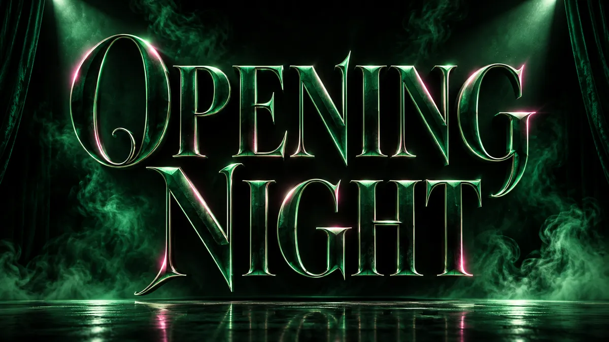 "Opening Night" rendered with the Wicked Font
