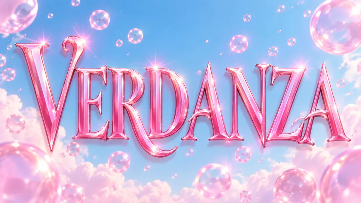 "Verdanza" rendered with the Wicked Font